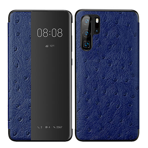 Huawei P30 Pro New Edition用手帳型 レザーケース スタンド カバー P02 ファーウェイ ネイビー