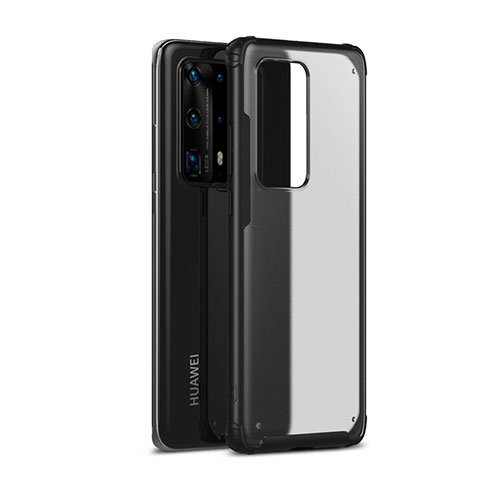 Huawei P40 Pro+ Plus用ハイブリットバンパーケース プラスチック 兼シリコーン カバー R01 ファーウェイ ブラック