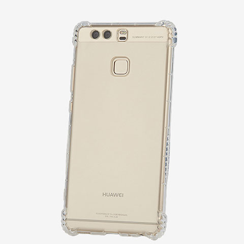 Huawei P9用極薄ソフトケース シリコンケース 耐衝撃 全面保護 クリア透明 T06 ファーウェイ クリア