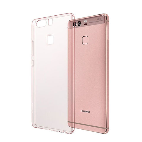 Huawei P9 Plus用極薄ソフトケース シリコンケース 耐衝撃 全面保護 クリア透明 ファーウェイ ローズゴールド