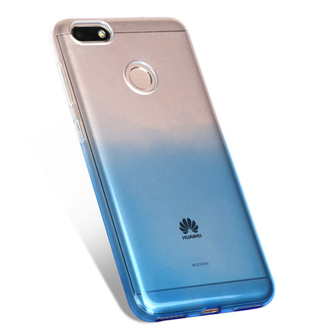 Huawei Y6 Pro (2017)用極薄ソフトケース グラデーション 勾配色 クリア透明 ファーウェイ ネイビー