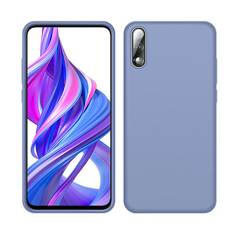 Huawei Y9 Prime (2019)用360度 フルカバー極薄ソフトケース シリコンケース 耐衝撃 全面保護 バンパー S04 ファーウェイ グレー