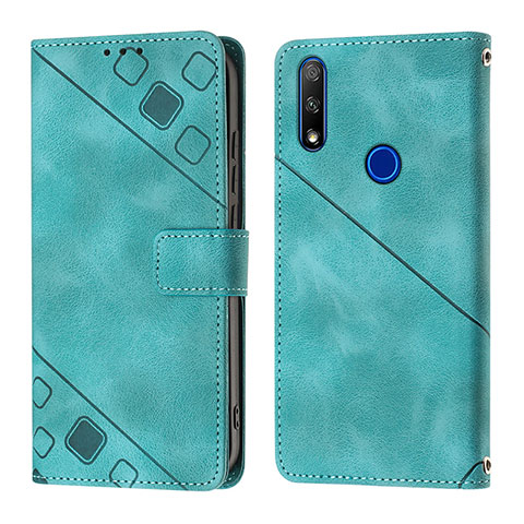 Huawei Y9 Prime (2019)用手帳型 レザーケース スタンド カバー Y01B ファーウェイ グリーン