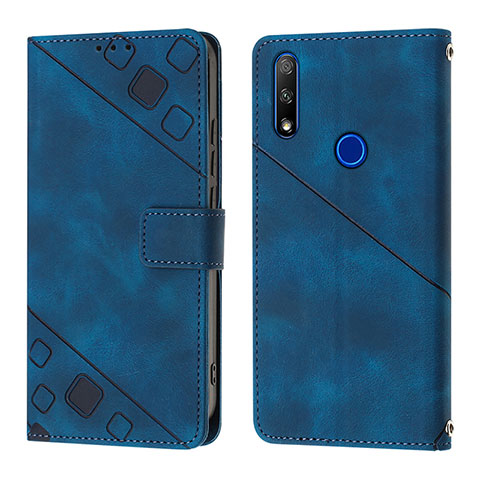 Huawei Y9 Prime (2019)用手帳型 レザーケース スタンド カバー Y01B ファーウェイ ネイビー