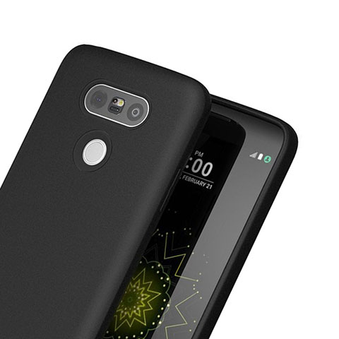 LG G5用シリコンケース ソフトタッチラバー LG ブラック