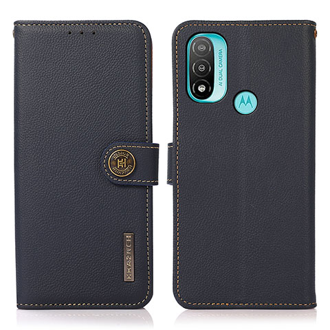 Motorola Moto E40用手帳型 レザーケース スタンド カバー B02H モトローラ ネイビー