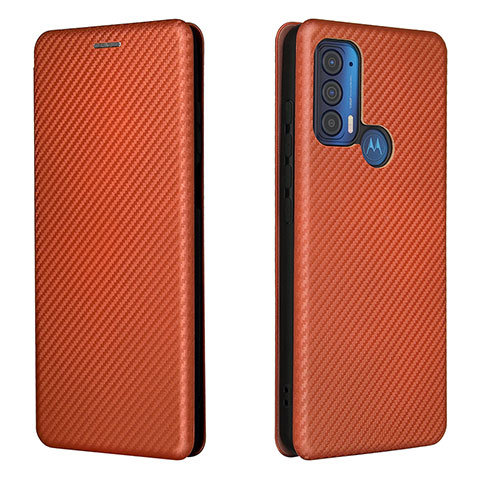 Motorola Moto Edge (2021) 5G用手帳型 レザーケース スタンド カバー L02Z モトローラ ブラウン