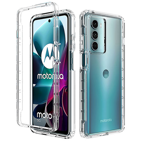 Motorola Moto Edge S30 5G用前面と背面 360度 フルカバー 極薄ソフトケース シリコンケース 耐衝撃 全面保護 バンパー 透明 モトローラ クリア