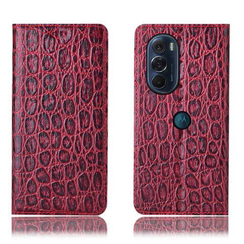 Motorola Moto Edge X30 5G用手帳型 レザーケース スタンド カバー H19P モトローラ レッド