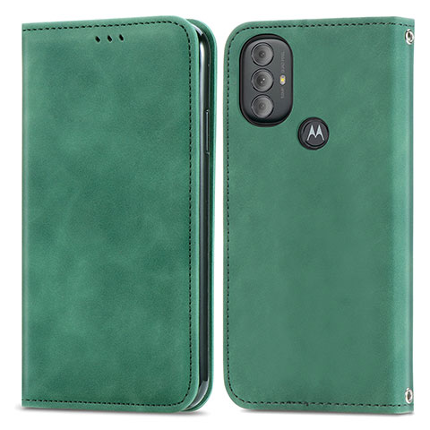 Motorola Moto G Play (2023)用手帳型 レザーケース スタンド カバー S04D モトローラ グリーン