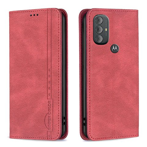 Motorola Moto G Power (2022)用手帳型 レザーケース スタンド カバー B01F モトローラ レッド