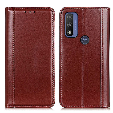 Motorola Moto G Pure用手帳型 レザーケース スタンド カバー M05L モトローラ ブラウン