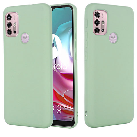 Motorola Moto G10用360度 フルカバー極薄ソフトケース シリコンケース 耐衝撃 全面保護 バンパー モトローラ グリーン