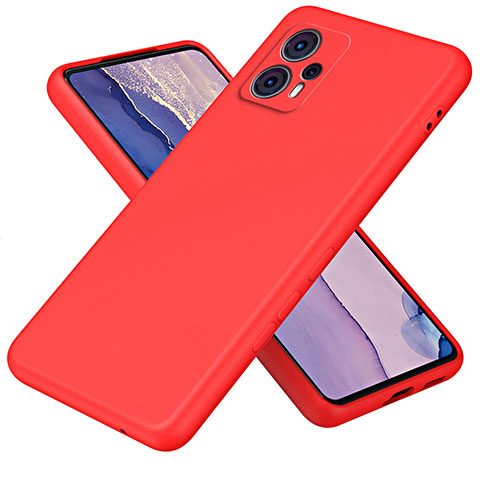 Motorola Moto G13用360度 フルカバー極薄ソフトケース シリコンケース 耐衝撃 全面保護 バンパー H01P モトローラ レッド