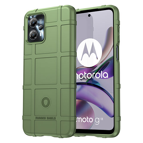 Motorola Moto G23用360度 フルカバー極薄ソフトケース シリコンケース 耐衝撃 全面保護 バンパー J01S モトローラ グリーン