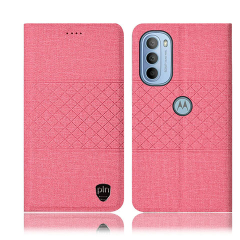 Motorola Moto G31用手帳型 布 スタンド H14P モトローラ ピンク