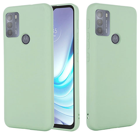 Motorola Moto G50用360度 フルカバー極薄ソフトケース シリコンケース 耐衝撃 全面保護 バンパー モトローラ グリーン