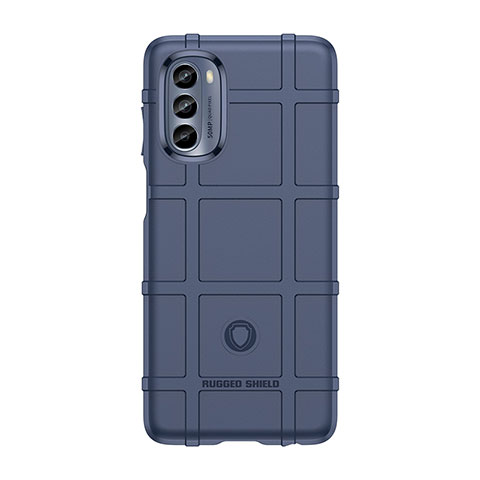 Motorola Moto G62 5G用360度 フルカバー極薄ソフトケース シリコンケース 耐衝撃 全面保護 バンパー モトローラ ネイビー