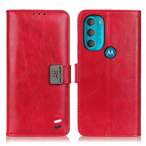 Motorola Moto G71 5G用手帳型 レザーケース スタンド カバー D06Y モトローラ レッド