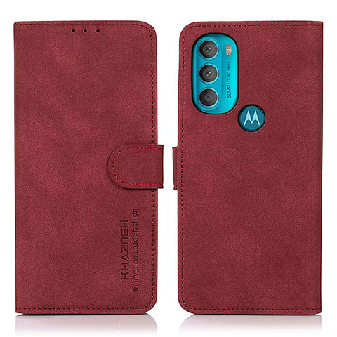 Motorola Moto G71 5G用手帳型 レザーケース スタンド カバー D08Y モトローラ レッド