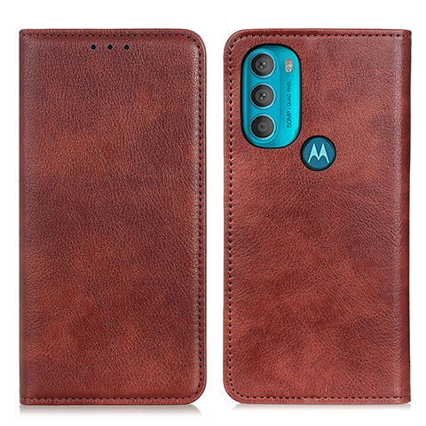 Motorola Moto G71 5G用手帳型 レザーケース スタンド カバー N01P モトローラ ブラウン