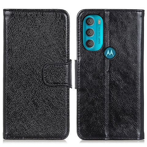 Motorola Moto G71 5G用手帳型 レザーケース スタンド カバー N05P モトローラ ブラック