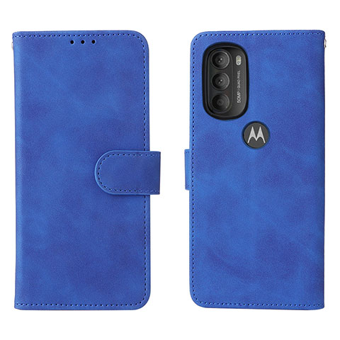 Motorola Moto G71 5G用手帳型 レザーケース スタンド カバー L01Z モトローラ ネイビー