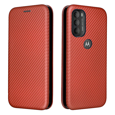 Motorola Moto G71 5G用手帳型 レザーケース スタンド カバー L02Z モトローラ ブラウン