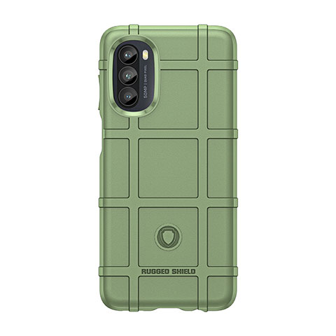 Motorola Moto G71s 5G用360度 フルカバー極薄ソフトケース シリコンケース 耐衝撃 全面保護 バンパー S01 モトローラ グリーン