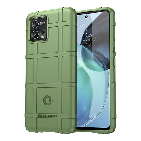 Motorola Moto G72用360度 フルカバー極薄ソフトケース シリコンケース 耐衝撃 全面保護 バンパー J01S モトローラ グリーン