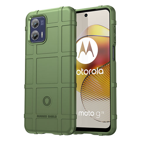 Motorola Moto G73 5G用360度 フルカバー極薄ソフトケース シリコンケース 耐衝撃 全面保護 バンパー J01S モトローラ グリーン