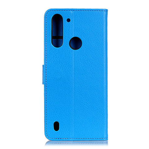 Motorola Moto One Fusion用手帳型 レザーケース スタンド カバー A03D モトローラ ブルー