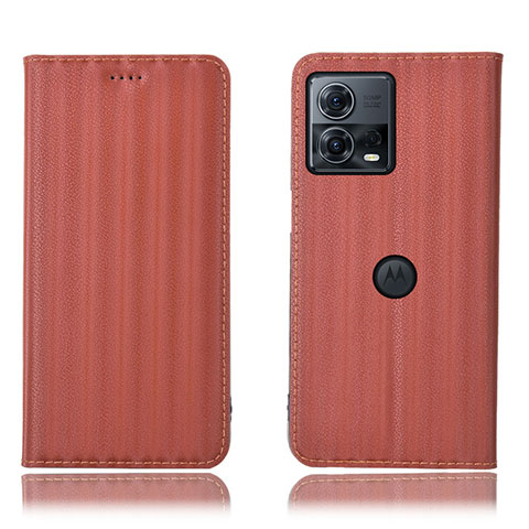 Motorola Moto S30 Pro 5G用手帳型 レザーケース スタンド カバー H16P モトローラ ブラウン