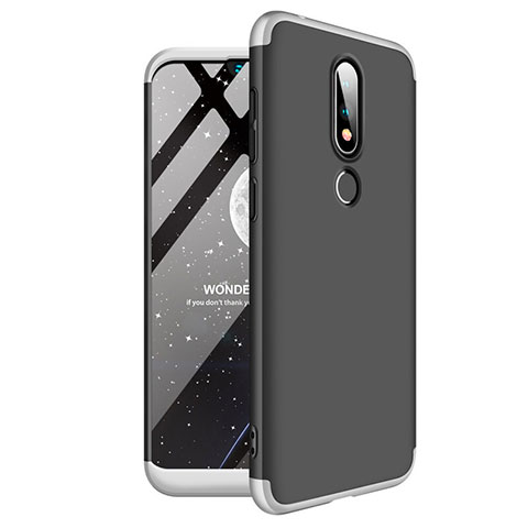 Nokia X6用ハードケース プラスチック 質感もマット 前面と背面 360度 フルカバー ノキア シルバー