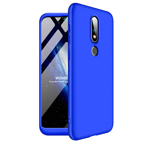 Nokia X6用ハードケース プラスチック 質感もマット 前面と背面 360度 フルカバー ノキア ネイビー