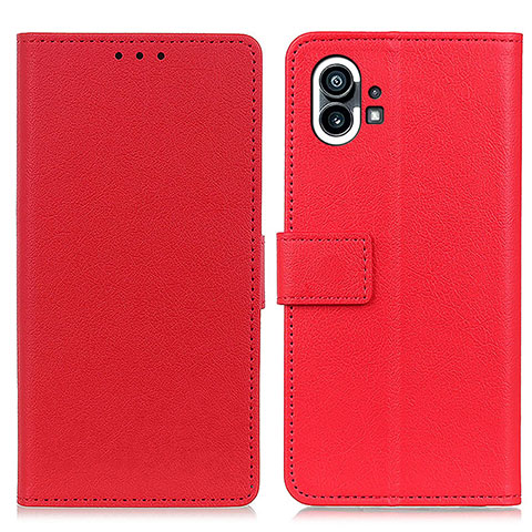 Nothing Phone 1用手帳型 レザーケース スタンド カバー M04L Nothing Phone レッド