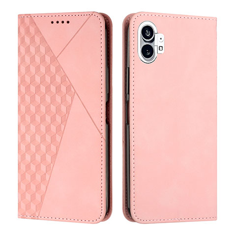 Nothing Phone 1用手帳型 レザーケース スタンド カバー H02X Nothing Phone ローズゴールド