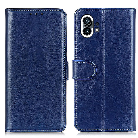 Nothing Phone 1用手帳型 レザーケース スタンド カバー M02L Nothing Phone ネイビー