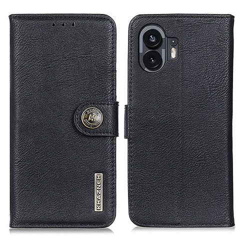 Nothing Phone 2用手帳型 レザーケース スタンド カバー K02Z Nothing Phone ブラック