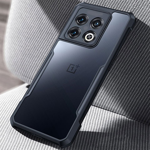 OnePlus 10 Pro 5G用極薄ソフトケース シリコンケース 耐衝撃 全面保護 クリア透明 T04 OnePlus ブラック