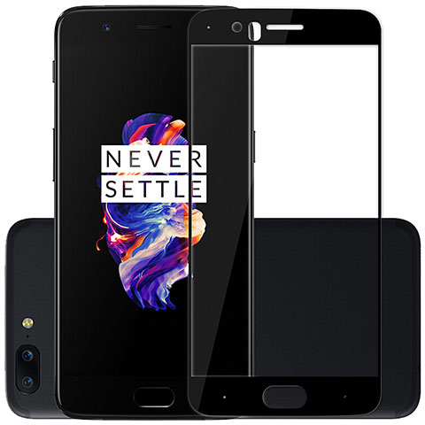 OnePlus 5用強化ガラス フル液晶保護フィルム F06 OnePlus ブラック