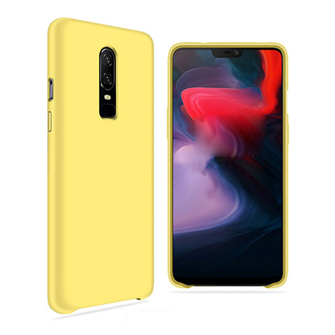 OnePlus 6用極薄ソフトケース シリコンケース 耐衝撃 全面保護 S03 OnePlus イエロー