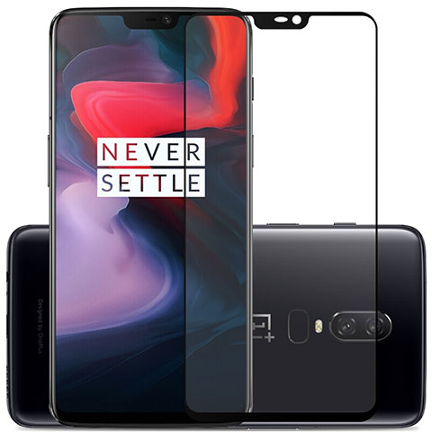 OnePlus 6用強化ガラス フル液晶保護フィルム OnePlus ブラック