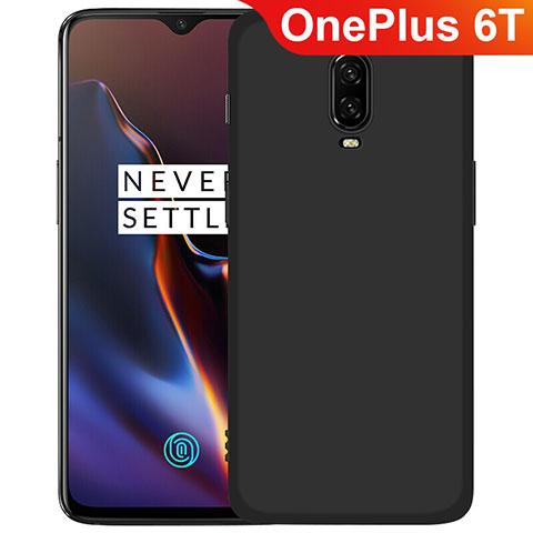 OnePlus 6T用極薄ソフトケース シリコンケース 耐衝撃 全面保護 R01 OnePlus ブラック