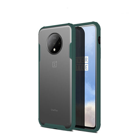 OnePlus 7T用極薄ケース クリア透明 プラスチック 質感もマット カバー OnePlus グリーン