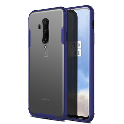 OnePlus 7T Pro 5G用極薄ケース クリア透明 プラスチック 質感もマット カバー OnePlus ネイビー