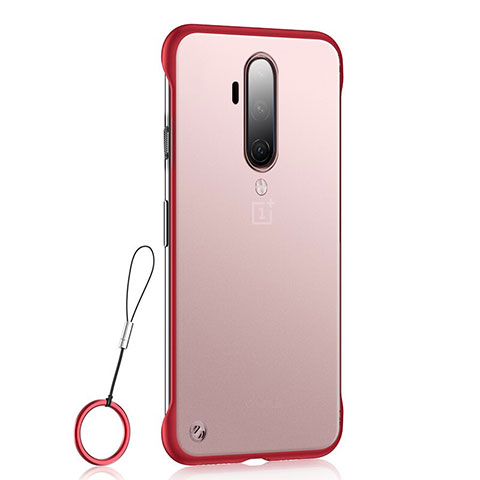 OnePlus 7T Pro 5G用ハードカバー クリスタル クリア透明 H03 OnePlus レッド