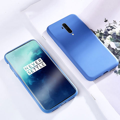 OnePlus 7T Pro用360度 フルカバー極薄ソフトケース シリコンケース 耐衝撃 全面保護 バンパー S03 OnePlus ネイビー