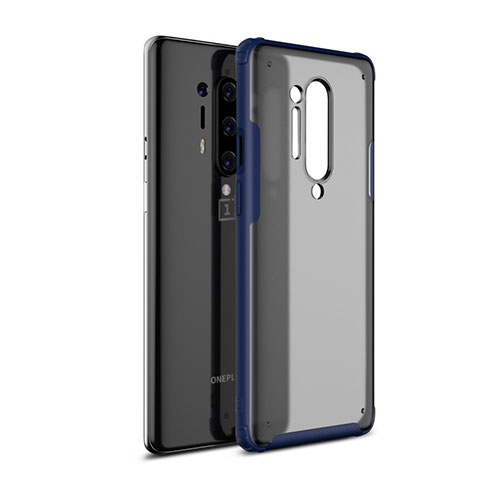 OnePlus 8 Pro用ハイブリットバンパーケース クリア透明 プラスチック 鏡面 カバー H01 OnePlus ネイビー