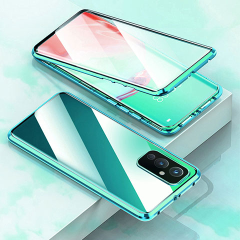 OnePlus 9 5G用ケース 高級感 手触り良い アルミメタル 製の金属製 360度 フルカバーバンパー 鏡面 カバー P02 OnePlus グリーン